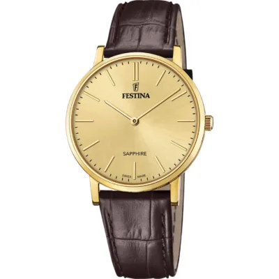 Ελβετικό Ανδρικό Festina 🇨🇭 με λουρί δερμάτινο F20016/2