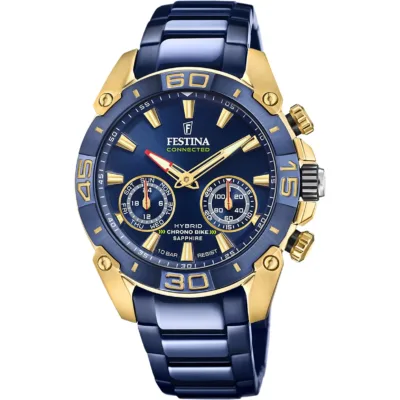 FESTINA HYBRID ΡΟΛΟΙ F20547/1 ΜΠΛΕ ΑΤΣΑΛΙ ΑΝΔΡΙΚΟ
