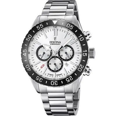 Χρονογράφος Festina με μεταλλικό μπρασελέ F20575/1