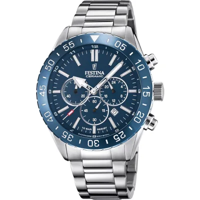 Χρονογράφος Festina με μεταλλικό μπρασελέ F20575/2