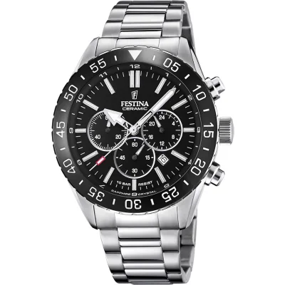 Χρονογράφος Festina με μεταλλικό μπρασελέ F20575/3