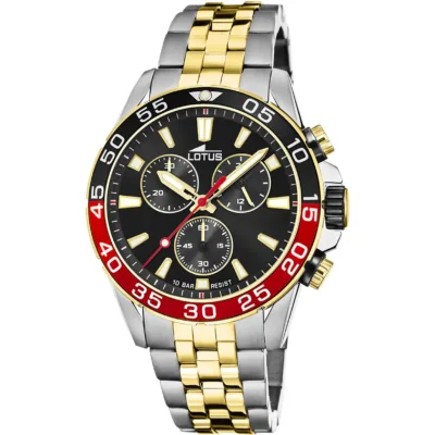 Χρονογράφος Lotus με μεταλλικό μπρασελέ L18767/4