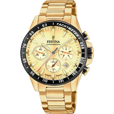 Χρονογράφος Festina με μεταλλικό μπρασελέ F20634/6