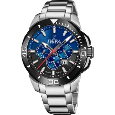 Χρονογράφος Festina με μεταλλικό μπρασελέ F20641/C