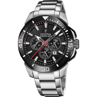 Χρονογράφος Festina με μεταλλικό μπρασελέ F20641/D