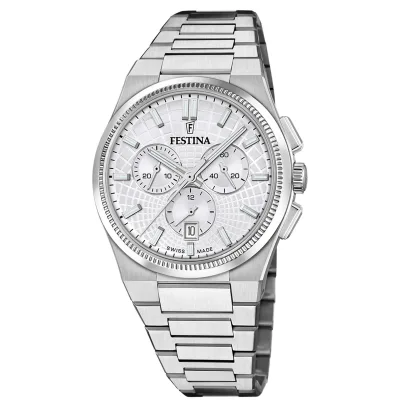 Χρονογράφος Festina με μεταλλικό μπρασελέ F20059/1