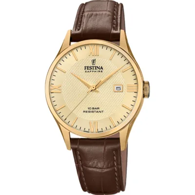 Ανδρικό Festina 🇨🇭 με λουρί δερμάτινο F20010/5