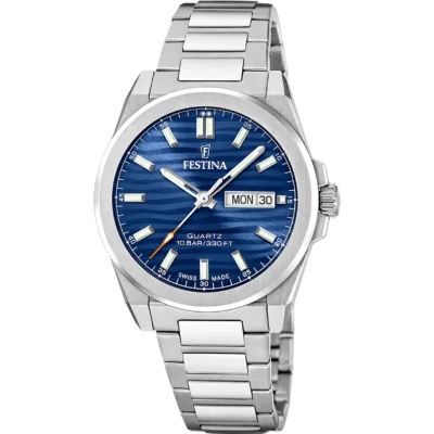 Ανδρικό Festina 🇨🇭 με μεταλλικό μπρασελέ F20073/3