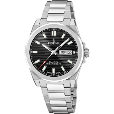 Ανδρικό Festina 🇨🇭 με μεταλλικό μπρασελέ F20073/5