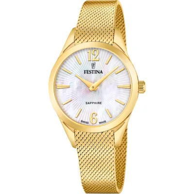 Γυναικείο Festina 🇨🇭 με μεταλλικό μπρασελέ F20077/1