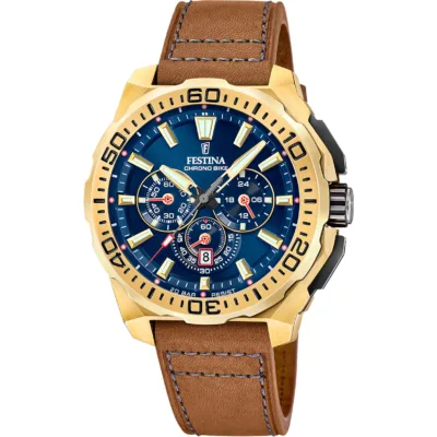 Χρονογράφος Festina με λουρί δερμάτινο F20728/1