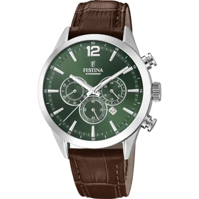 Χρονογράφος Festina με λουρί δερμάτινο F20542/8