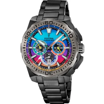 Χρονογράφος Festina LIMETED EDITION με μεταλλικό μπρασελέ F2073/2