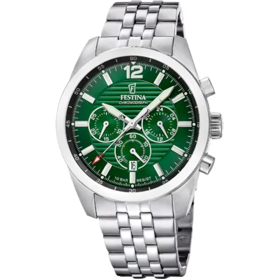 Χρονογράφος Festina με μεταλλικό μπρασελέ F20742/5
