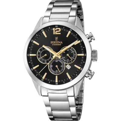 Χρονογράφος Festina με ατσάλινο μπρασελέ F20343/4